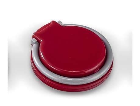 Coil-Ring Grip and Phone Stand - red