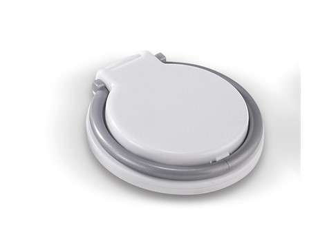 Coil-Ring Grip and Phone Stand - white