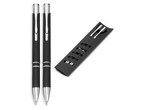 Elektra Ball Pen and Clutch Pencil Set - black (Penset-2015) - stock on hand