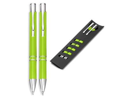 Elektra Ball Pen and Clutch Pencil Set - lime (Penset-2015)