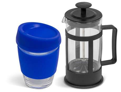 Kooshty Kupper Set With Black Plunger - Blue