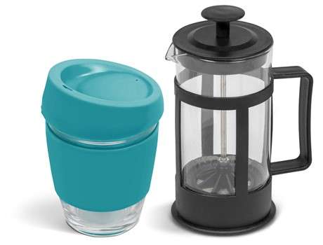 Kooshty Kupper Set With Black Plunger - Turquoise