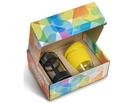Kooshty Kupper Set With Black Plunger - Yellow