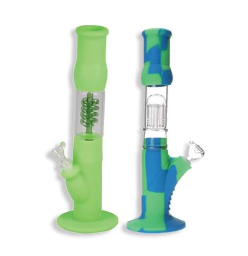 Silicone water bong - Glow in the dark with filter (Bong041)