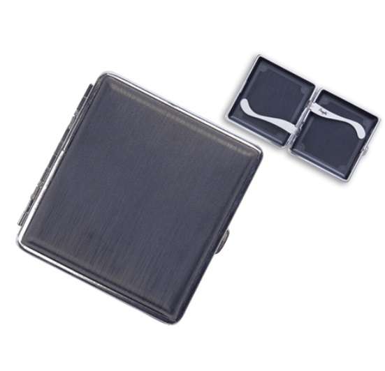 Cigarette Case - Angelo PU Texture, black 20's (Cigg093)