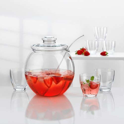Bohemia Cristal Punch Bowl Set of 9