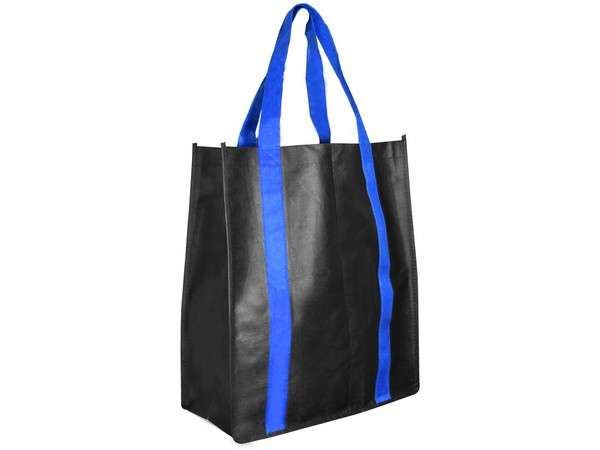 Boeing Gusset Shopper Bag - black-blue (BAG134Be)