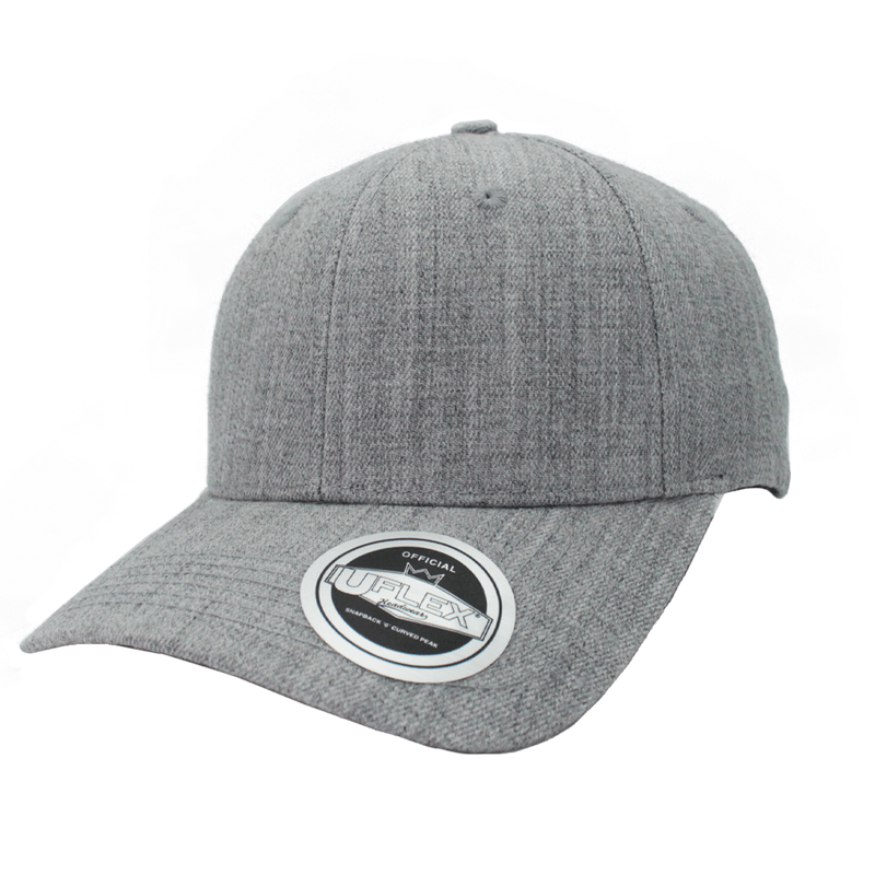 Uflex 6 Panel Curved Peak Snapback - grey (U15608)
