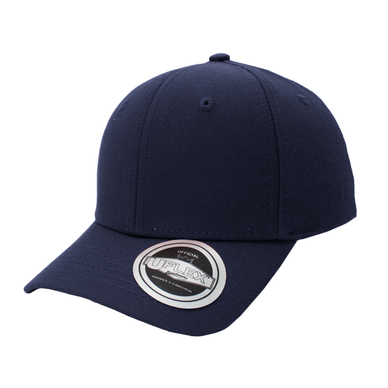 Uflex 6 Panel Curved Peak Snapback - navy (U15608)