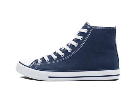 Altitude Unisex Retro High Top Canvas Sneaker - navy