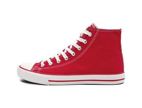 Altitude Unisex Retro High Top Canvas Sneaker - red