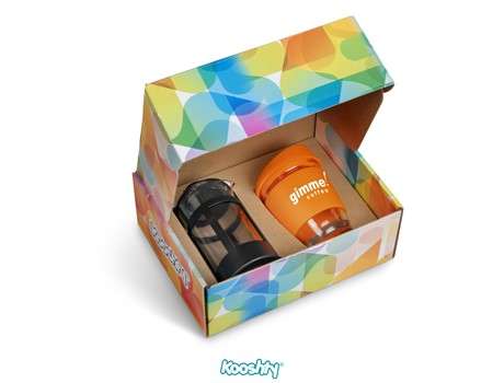 Kooshty Kupper Set With Black Plunger - Orange