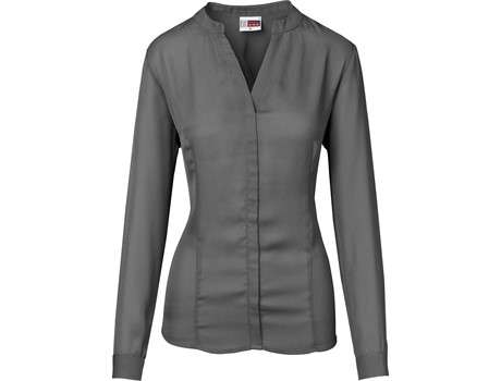 US Basic Ladies Long Sleeve Ava Blouse - charcoal (BAS-11210)