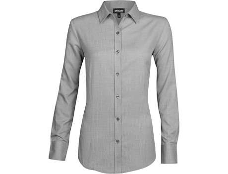 Altitude Long Sleeve Nottingham Shirt - Ladies - grey