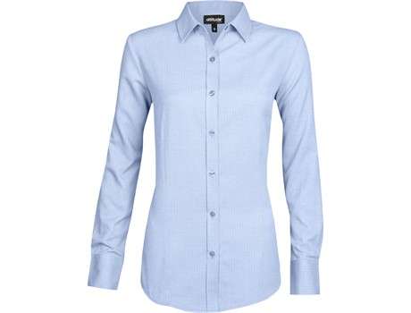 Altitude Long Sleeve Nottingham Shirt - Ladies - sky blue