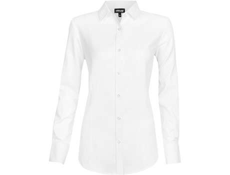 Altitude Long Sleeve Nottingham Shirt - Ladies - white