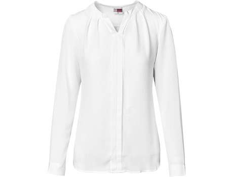 US Basic Ladies Long Sleeve Zenobia Blouse - white (BAS-11208)