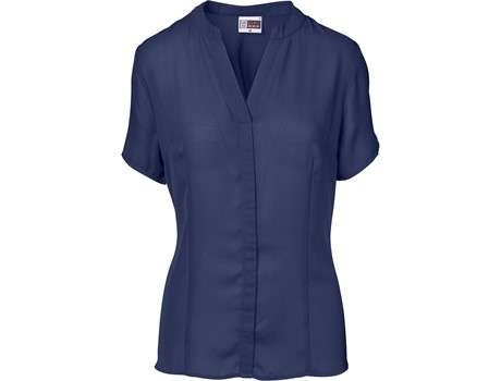 US Basic Ladies Short Sleeve Ava Blouse - navy (BAS-11209)
