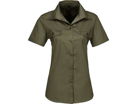 US Basic Short Sleeve Wildstone Shirt -  Ladies - military green (BAS-7761)