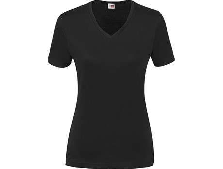 US Basic Super Club 165 V-Neck T-Shirt - Ladies - black (BAS-9001)