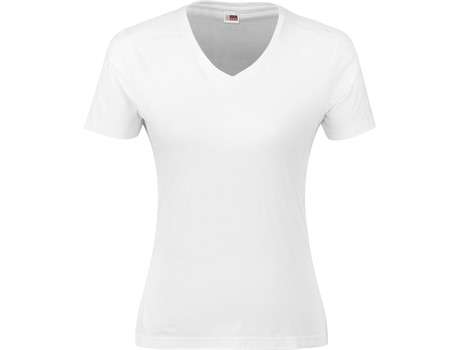 US Basic Super Club 165 V-Neck T-Shirt - Ladies - white (BAS-9001)