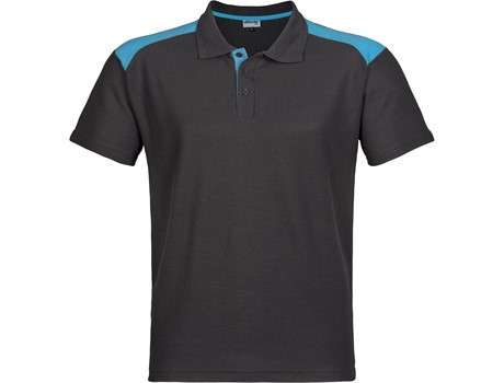 Altitude Apex Golf Shirt - Mens - cyan