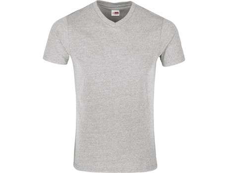 US Basic Michigan Melange V-Neck T-Shirt - Mens - grey (BAS-9002)