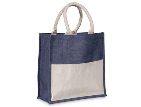 Okiyo Kachi Jute Tote - navy (Bag-4695)
