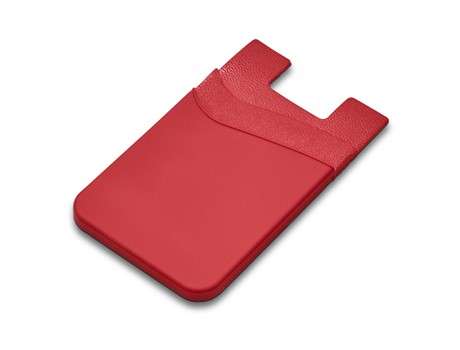 Snazzy Dual Phone Card Holder - red