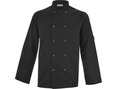 Altitude Unisex Long Sleeve Zest Chef Jacket - black