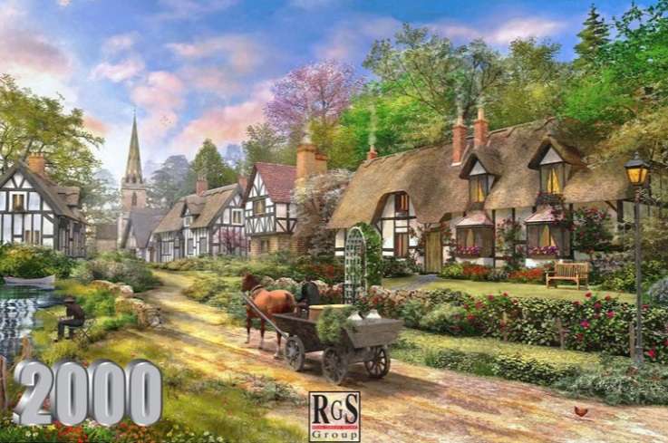 Horse drawn flowers (2000pc Puzzle)