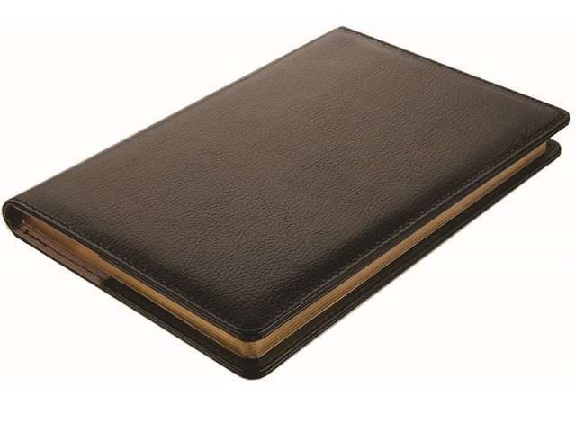 Bettoni A5 Valenti Notebook - leather, black (NBK-3010)