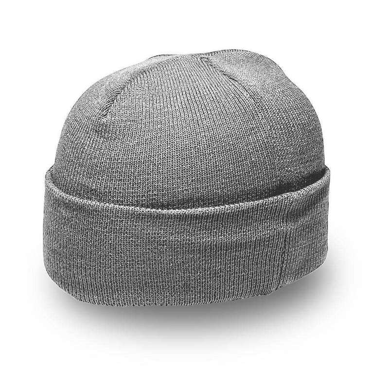 Cuffed Knitted Beanie - light grey melange (B001)