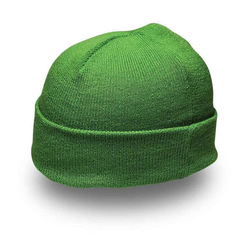Cuffed Knitted Beanie - lime (B001)
