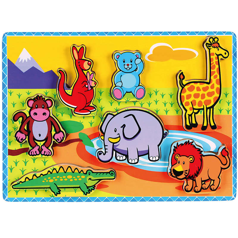 Extra thick wooden puzzle: Wild Animals (RGS56435)