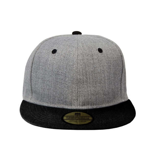 Signature Snapback cap - grey melange black