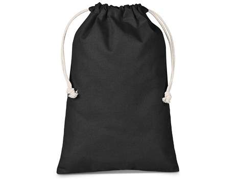 Allsorts Midi Cotton Drawstring Pouch - black (Bag-4701)