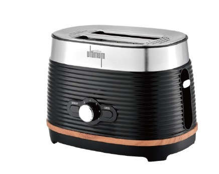 Sunbeam Ultimum - 2 Slice S/S Black Ribbed Toaster with Wood Trim (SUTTR-2800)