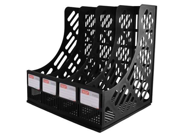 4 Bay File Holder - black (ST360B)