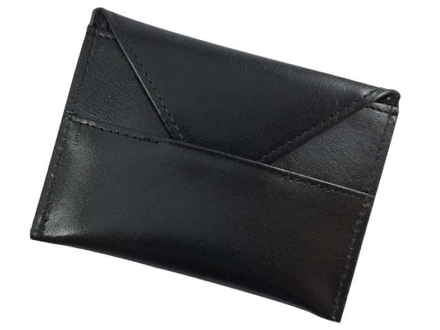 Vitello Leather business card holder - black (6613)