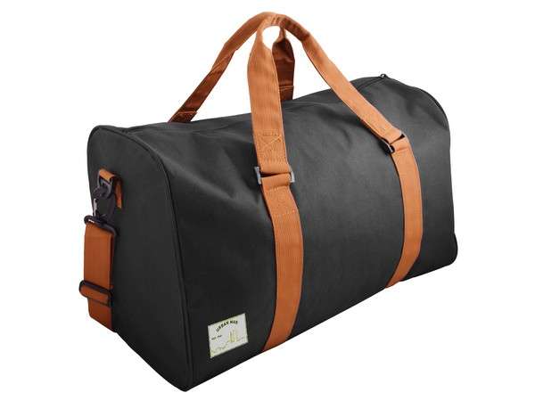 Urban Man Flex Canvas Weekender - black/tan (UG006B)