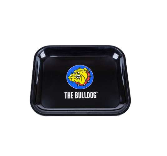 Bulldog Rolling Tray - Black - Medium, Large Logo (27.5cm) (BRTM02)