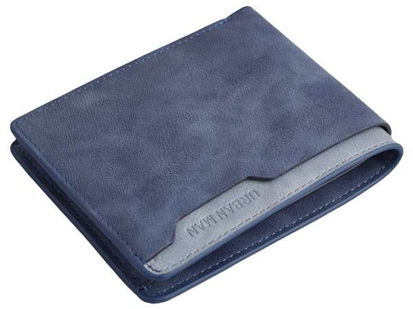 Urban Man Easton Cutout Detail PU Wallet - navy blue (UGW803E)