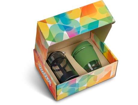 Kooshty Kupper Set With Black Plunger - Green