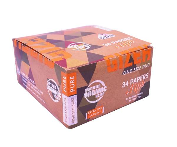 Gizeh Brown King-Size Slim Pure and Tips (GZP01)