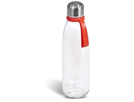 Kooshty Loopy Glass Water Bottle - 650ml (Koosh-9200) - red