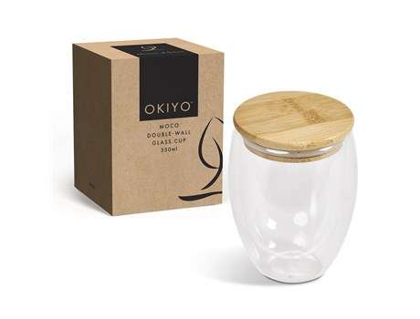 Okiyo Moco Double-Wall Glass Cup - 350ml (DW-7335)