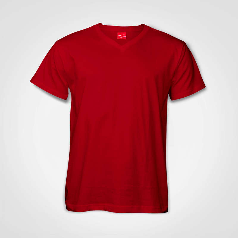 Unisex V-Neck T-Shirt - red