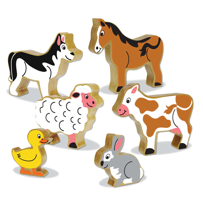 Wooden Block Farm Animals (RGS5190)
