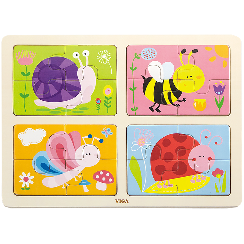 4-In-1 Puzzle Tray - Insects (RGS50189)